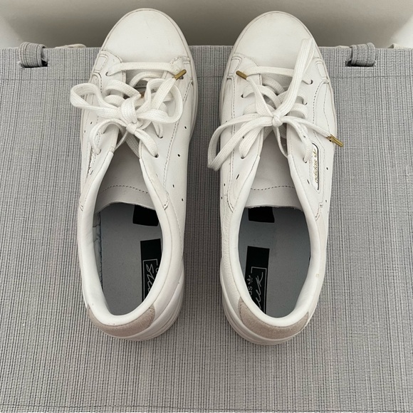 Adidas Women's Sleek Low Top Leather Sneakers - Picture 5 of 11